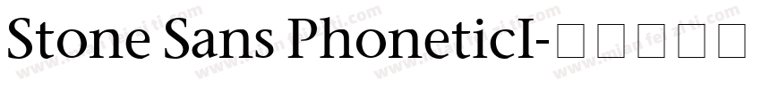Stone Sans PhoneticI字体转换
